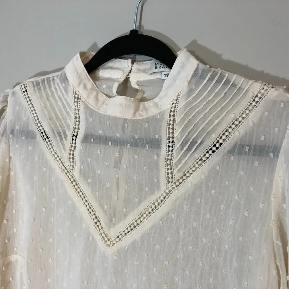 Sheer High Neck Blouse - Picture 3 of 5